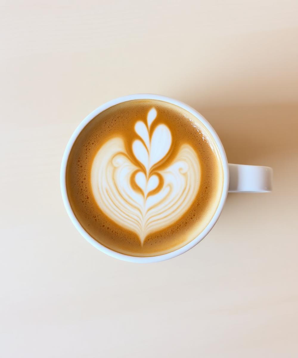 Latte art top down