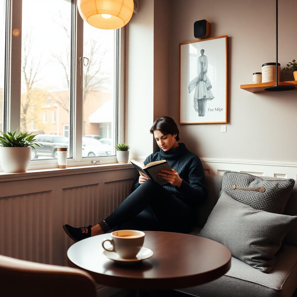 Café reading corner
